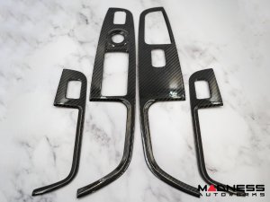Alfa Romeo Stelvio Door Window Switch Trim Kit - Carbon Fiber - Feroce Carbon